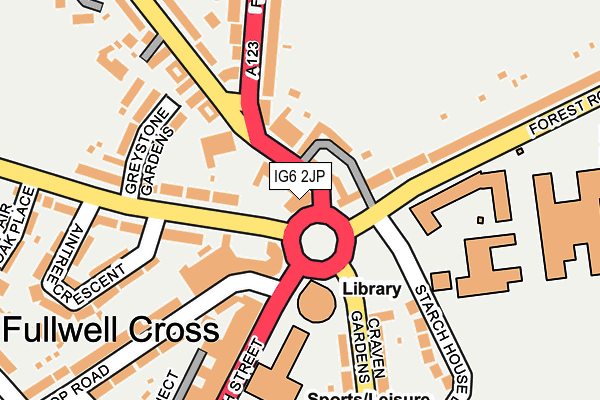 IG6 2JP map - OS OpenMap – Local (Ordnance Survey)