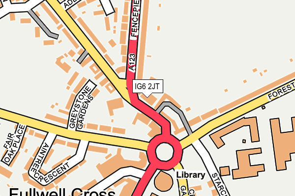 IG6 2JT map - OS OpenMap – Local (Ordnance Survey)