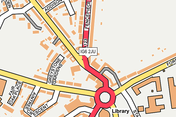 IG6 2JU map - OS OpenMap – Local (Ordnance Survey)