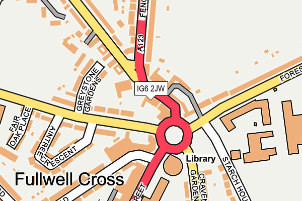 IG6 2JW map - OS OpenMap – Local (Ordnance Survey)