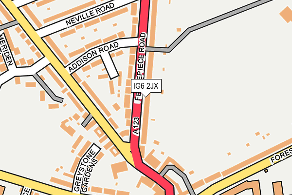 IG6 2JX map - OS OpenMap – Local (Ordnance Survey)