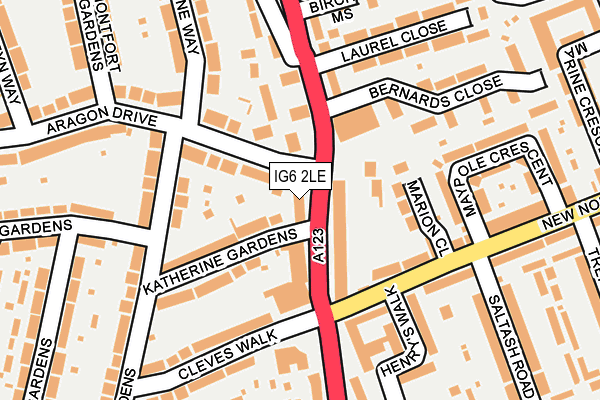 IG6 2LE map - OS OpenMap – Local (Ordnance Survey)