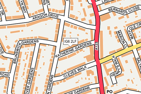 IG6 2LF map - OS OpenMap – Local (Ordnance Survey)