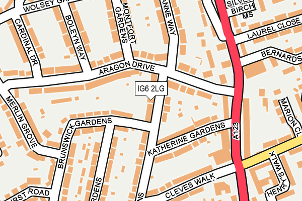 IG6 2LG map - OS OpenMap – Local (Ordnance Survey)