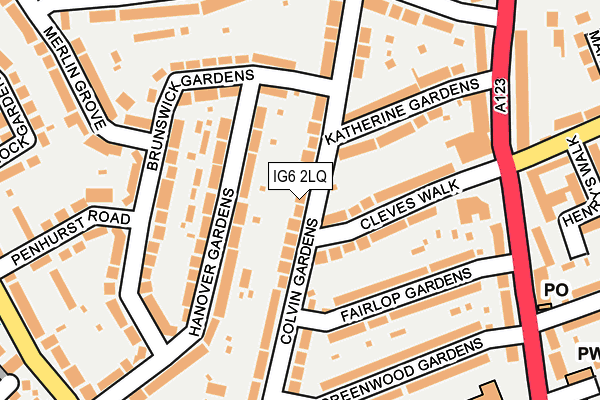 IG6 2LQ map - OS OpenMap – Local (Ordnance Survey)