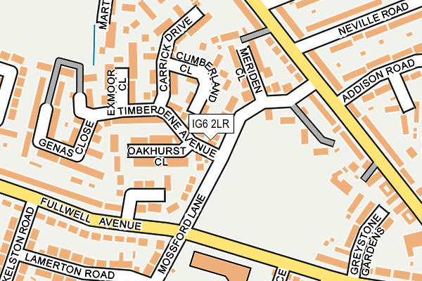 IG6 2LR map - OS OpenMap – Local (Ordnance Survey)