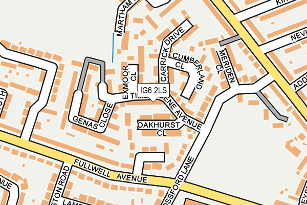 IG6 2LS map - OS OpenMap – Local (Ordnance Survey)
