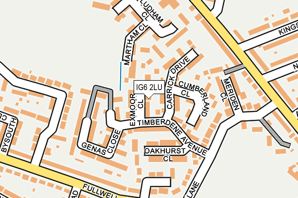 IG6 2LU map - OS OpenMap – Local (Ordnance Survey)