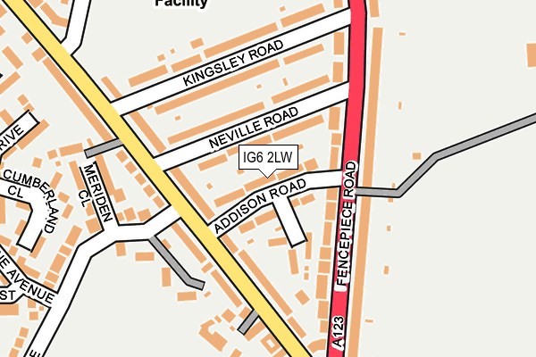 IG6 2LW map - OS OpenMap – Local (Ordnance Survey)