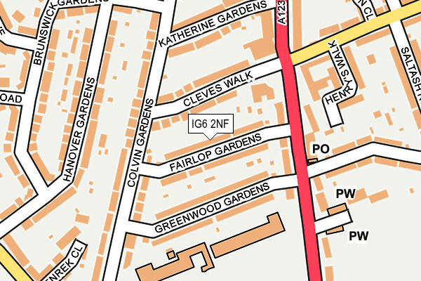 IG6 2NF map - OS OpenMap – Local (Ordnance Survey)