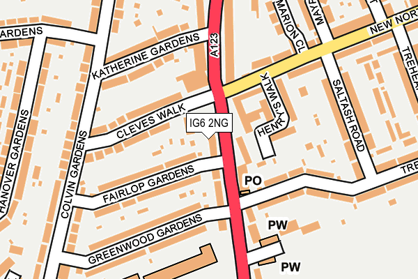 IG6 2NG map - OS OpenMap – Local (Ordnance Survey)