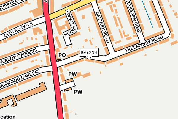 IG6 2NH map - OS OpenMap – Local (Ordnance Survey)
