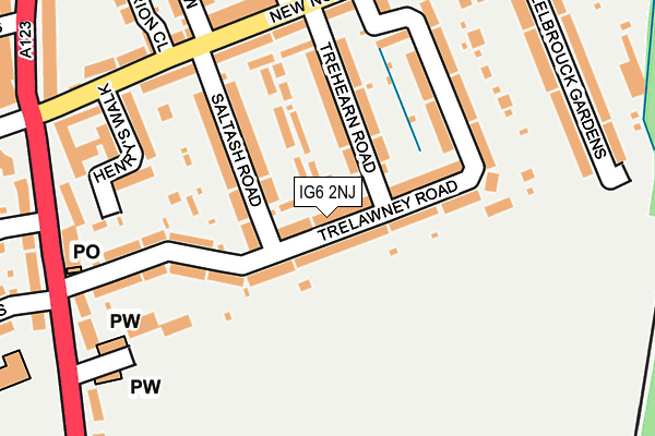 IG6 2NJ map - OS OpenMap – Local (Ordnance Survey)