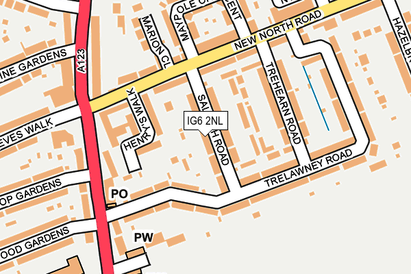 IG6 2NL map - OS OpenMap – Local (Ordnance Survey)