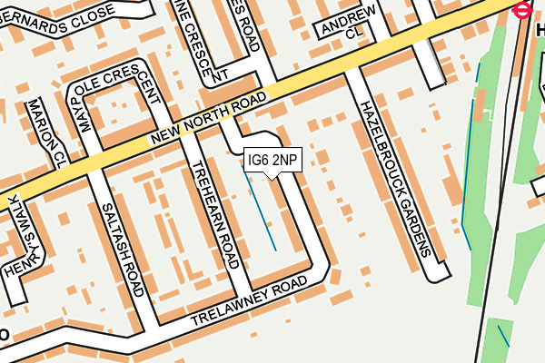 IG6 2NP map - OS OpenMap – Local (Ordnance Survey)