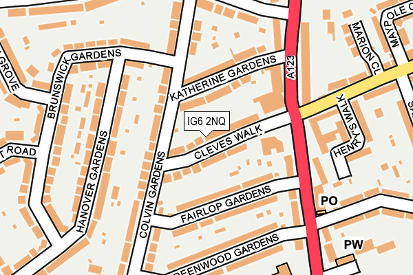 IG6 2NQ map - OS OpenMap – Local (Ordnance Survey)