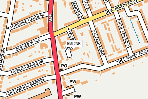 IG6 2NR map - OS OpenMap – Local (Ordnance Survey)