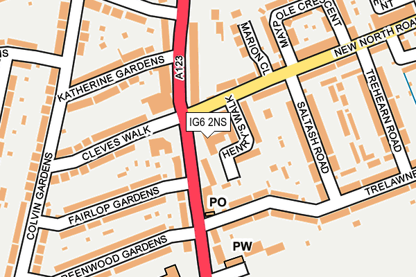 IG6 2NS map - OS OpenMap – Local (Ordnance Survey)