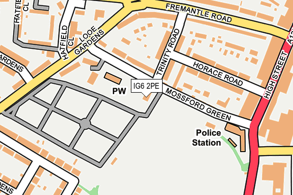 IG6 2PE map - OS OpenMap – Local (Ordnance Survey)