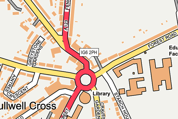 IG6 2PH map - OS OpenMap – Local (Ordnance Survey)