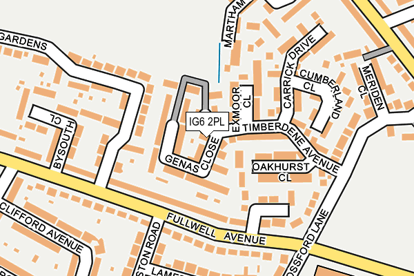 IG6 2PL map - OS OpenMap – Local (Ordnance Survey)