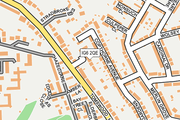 IG6 2QE map - OS OpenMap – Local (Ordnance Survey)