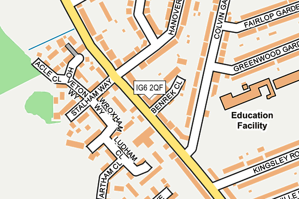 IG6 2QF map - OS OpenMap – Local (Ordnance Survey)