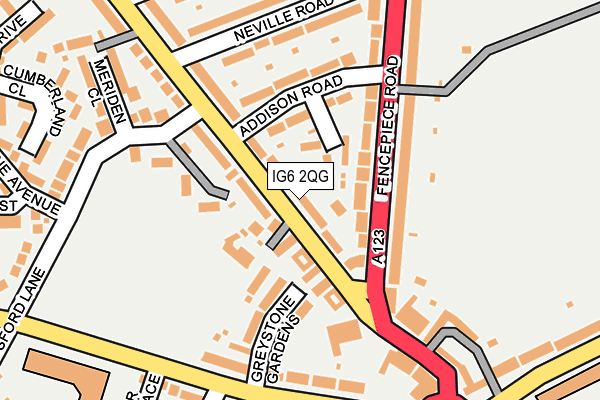 IG6 2QG map - OS OpenMap – Local (Ordnance Survey)