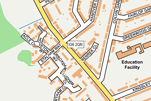 IG6 2QN map - OS OpenMap – Local (Ordnance Survey)
