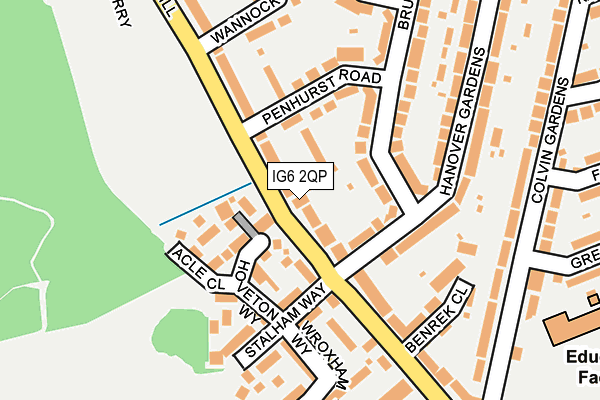 IG6 2QP map - OS OpenMap – Local (Ordnance Survey)
