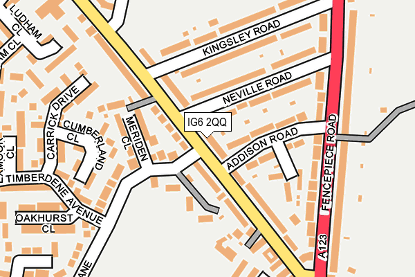 IG6 2QQ map - OS OpenMap – Local (Ordnance Survey)