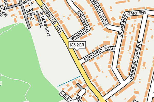 IG6 2QR map - OS OpenMap – Local (Ordnance Survey)