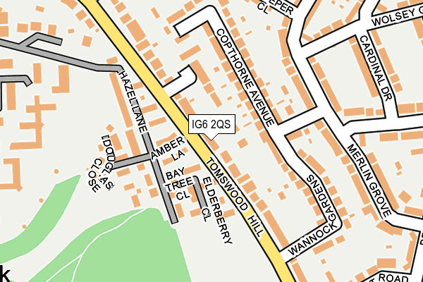 IG6 2QS map - OS OpenMap – Local (Ordnance Survey)