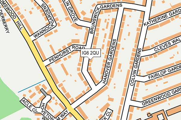 IG6 2QU map - OS OpenMap – Local (Ordnance Survey)