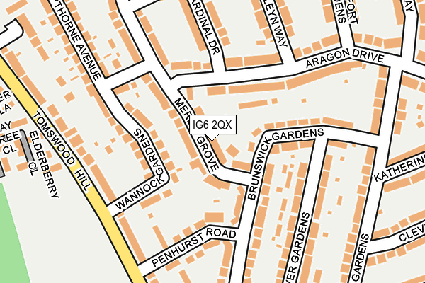 IG6 2QX map - OS OpenMap – Local (Ordnance Survey)