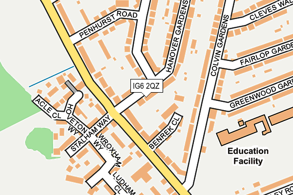 IG6 2QZ map - OS OpenMap – Local (Ordnance Survey)