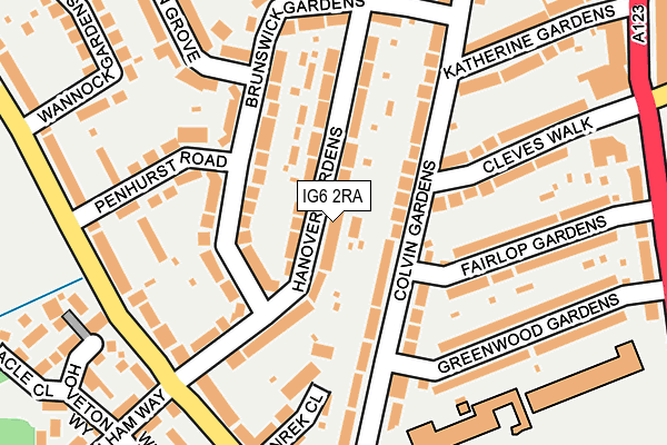 IG6 2RA map - OS OpenMap – Local (Ordnance Survey)