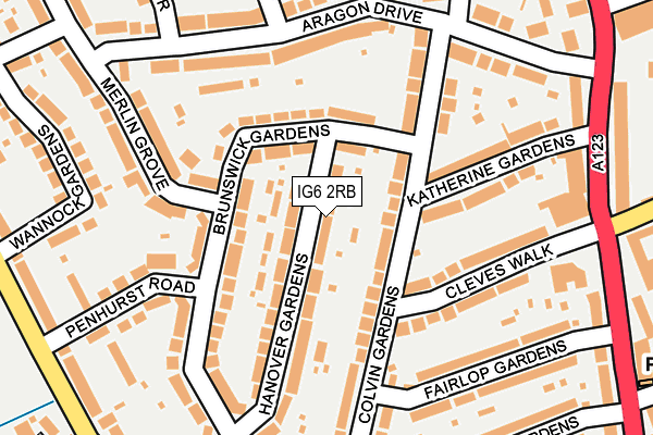 IG6 2RB map - OS OpenMap – Local (Ordnance Survey)