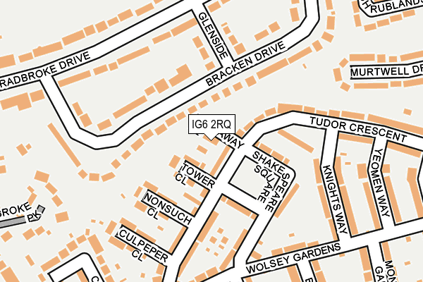 IG6 2RQ map - OS OpenMap – Local (Ordnance Survey)