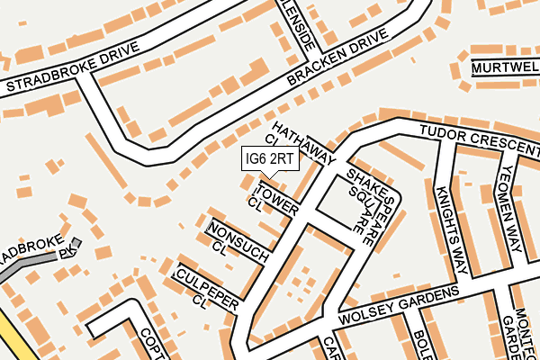 IG6 2RT map - OS OpenMap – Local (Ordnance Survey)