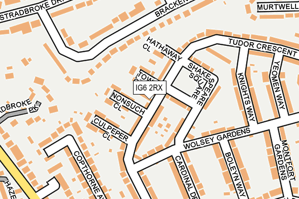IG6 2RX map - OS OpenMap – Local (Ordnance Survey)