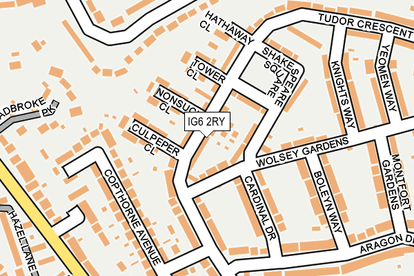 IG6 2RY map - OS OpenMap – Local (Ordnance Survey)
