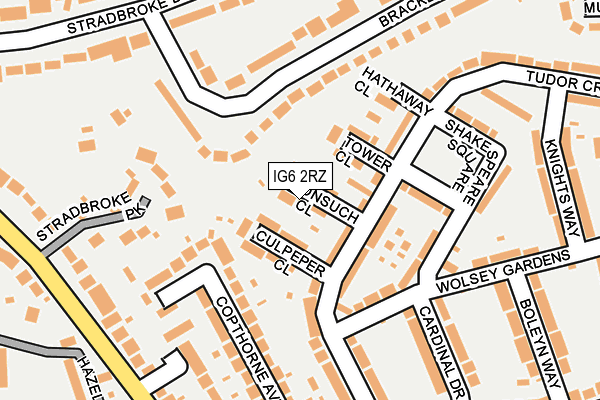 IG6 2RZ map - OS OpenMap – Local (Ordnance Survey)