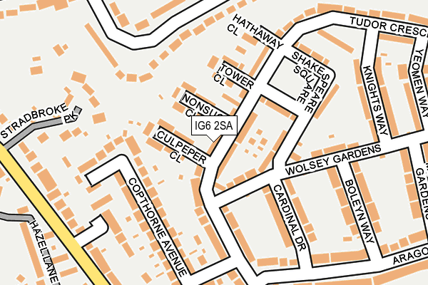 IG6 2SA map - OS OpenMap – Local (Ordnance Survey)