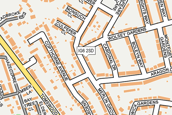 IG6 2SD map - OS OpenMap – Local (Ordnance Survey)