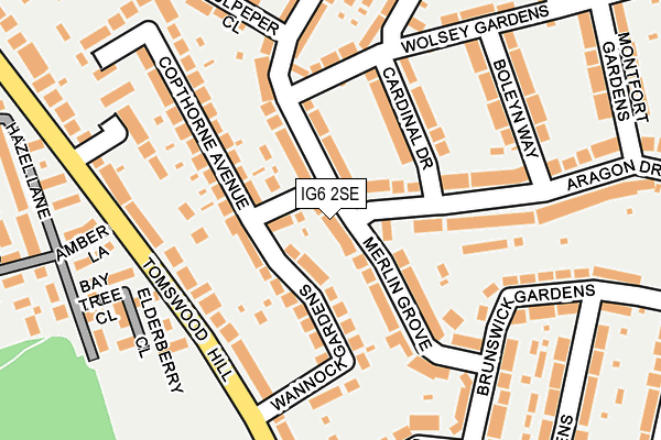 IG6 2SE map - OS OpenMap – Local (Ordnance Survey)