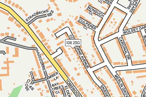 IG6 2SG map - OS OpenMap – Local (Ordnance Survey)