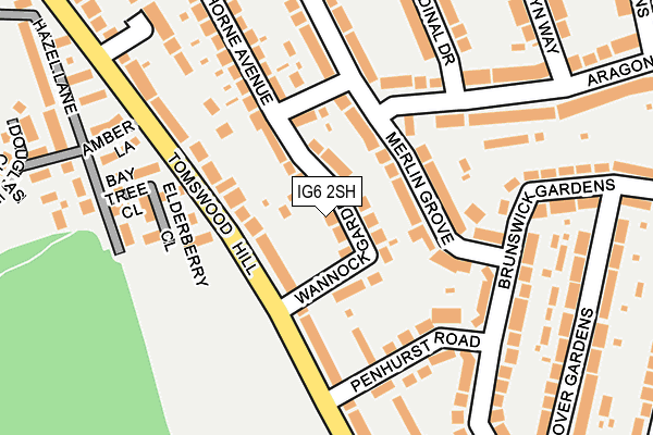 IG6 2SH map - OS OpenMap – Local (Ordnance Survey)