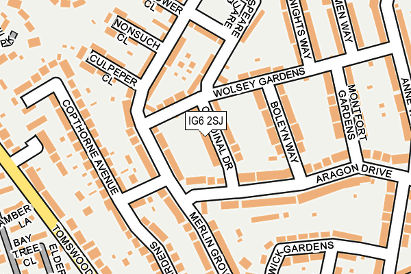 IG6 2SJ map - OS OpenMap – Local (Ordnance Survey)