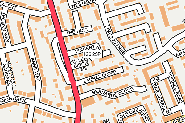 IG6 2SP map - OS OpenMap – Local (Ordnance Survey)